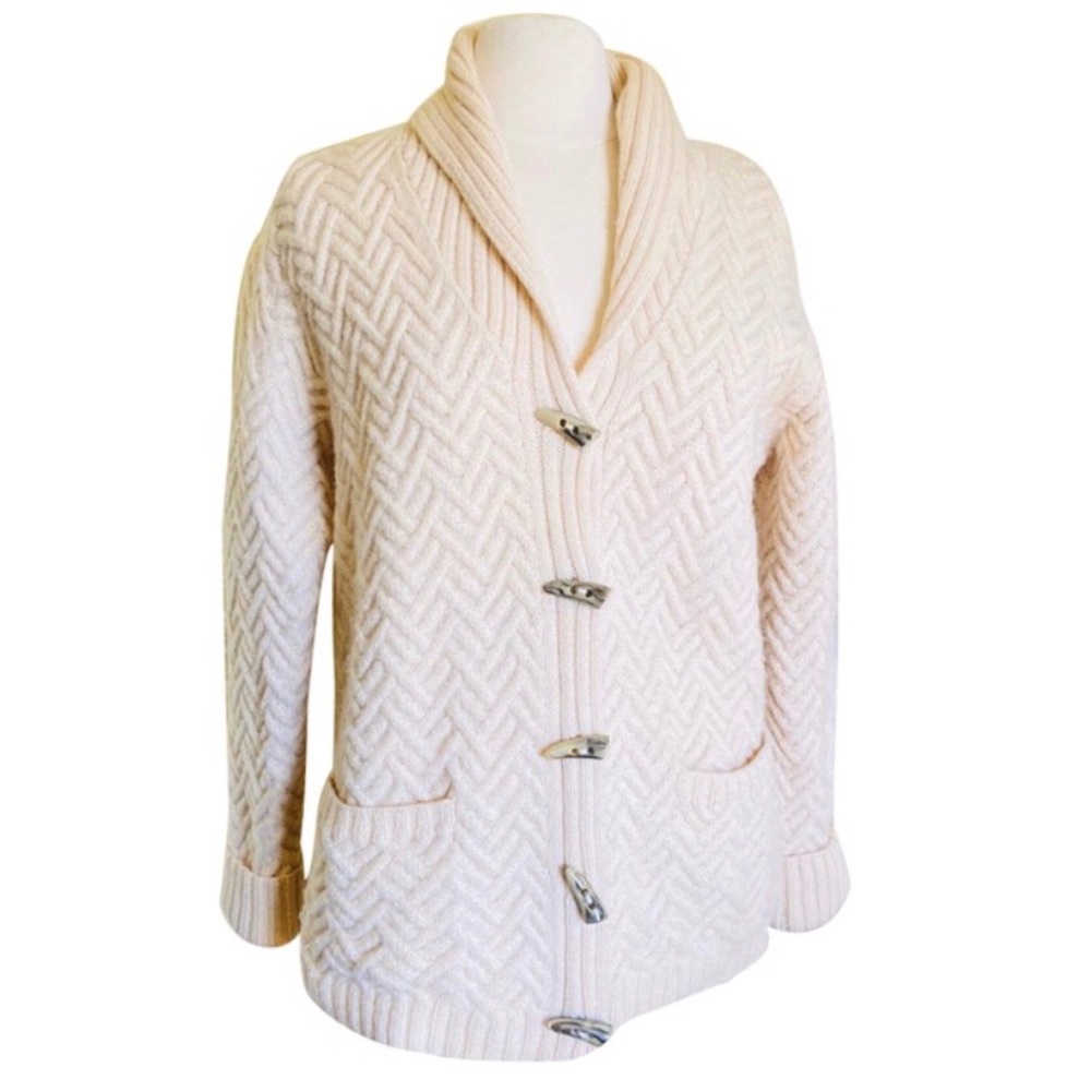 RARE Ralph Lauren Hand Knit Toggle Sweater Coat